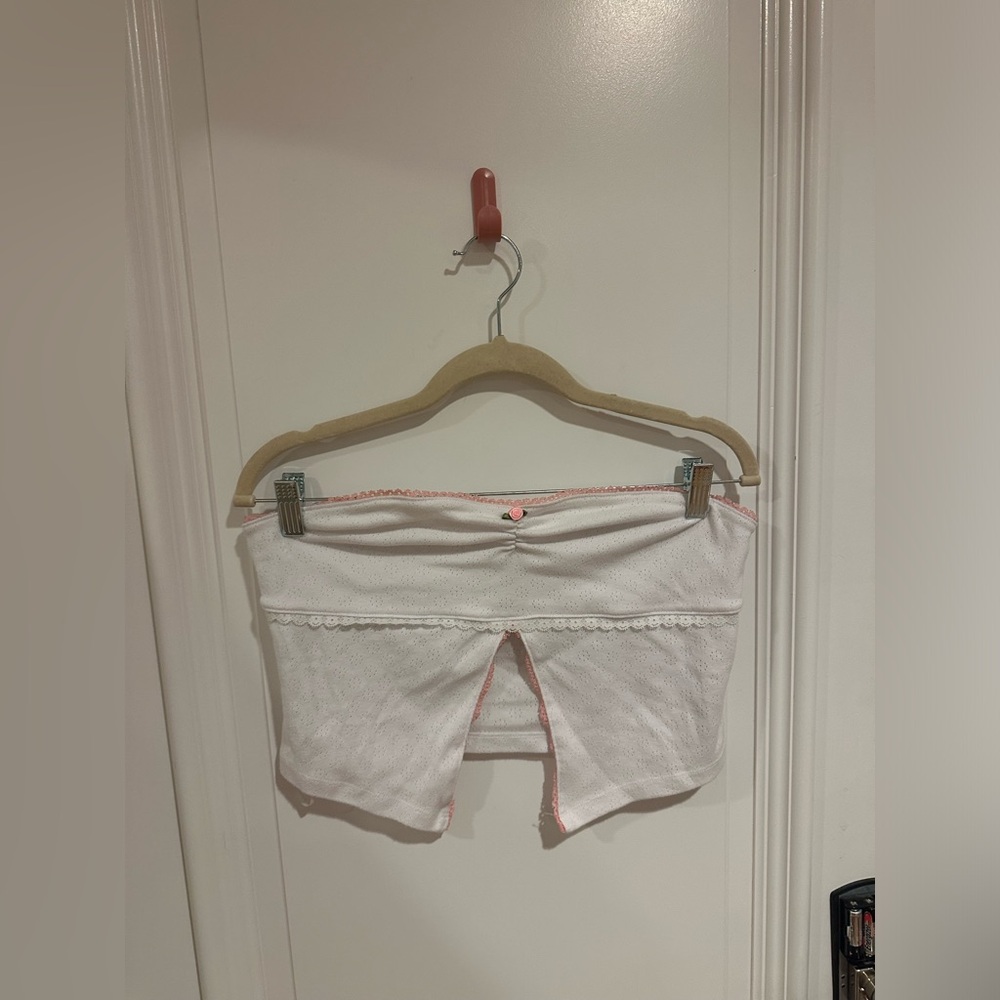 Urban Outfitters Pink and White Tube Top